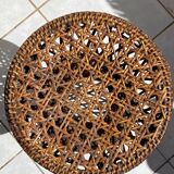 Tamtam type stool in rattan and canework