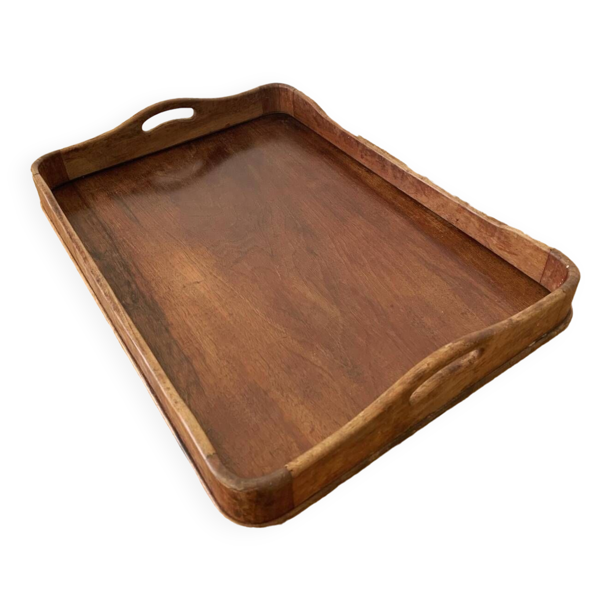 Old large wooden tray