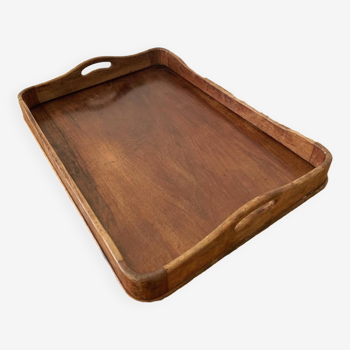 Old large wooden tray