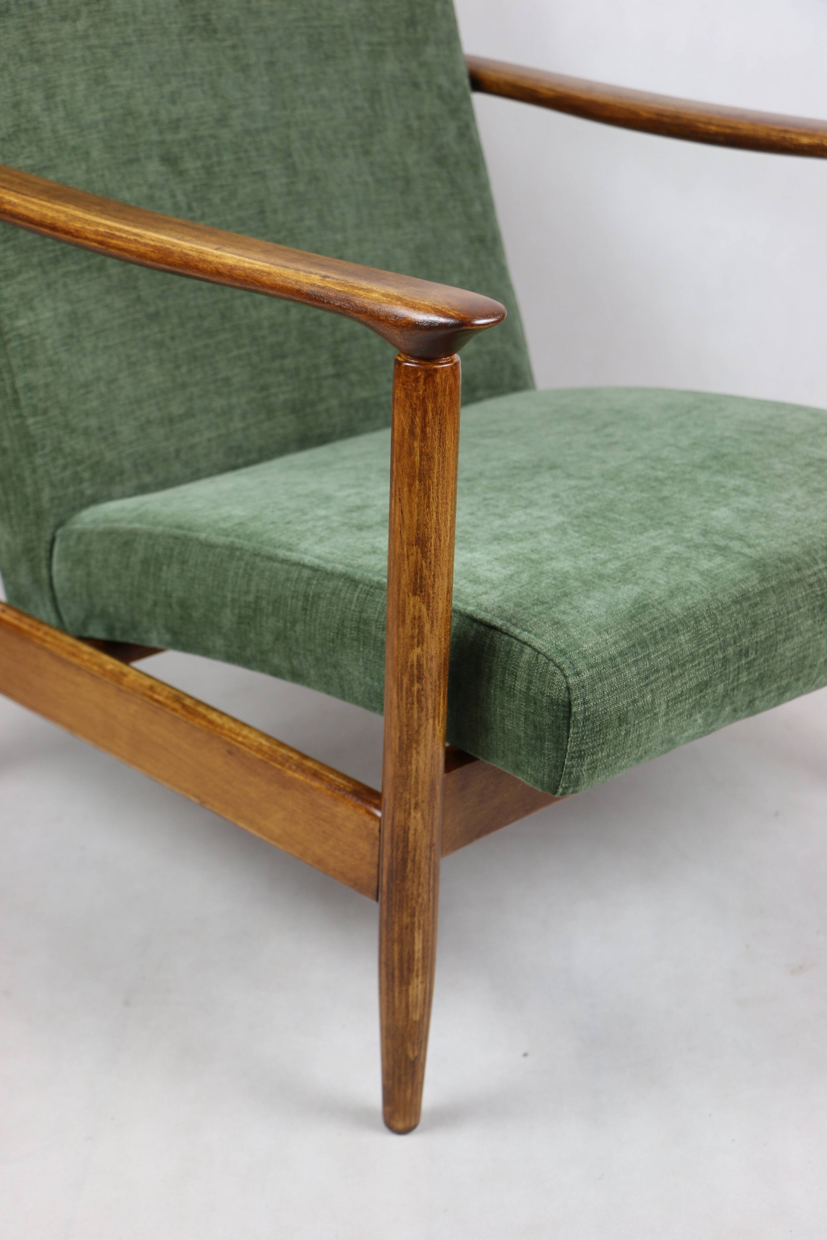 Green Olive GFM-142 Armchair attributed to Edmund Homa, 1970s