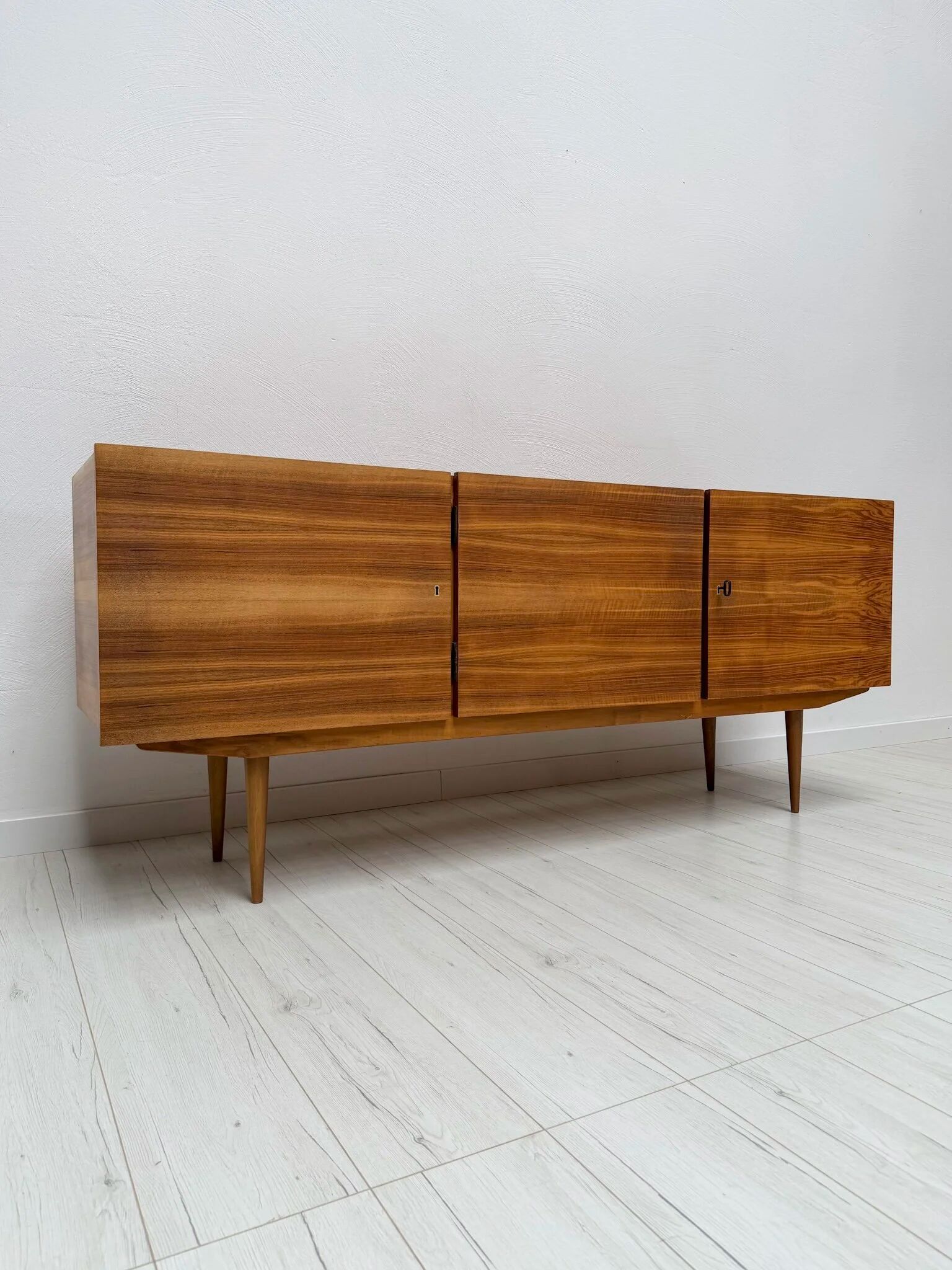 1960s vintage German mid-century walnut sideboard