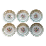 6 assiettes plates Céranord Roseraie Verte