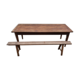 Farmhouse table in chene 200cm + 2 benches