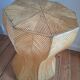 Vintage rattan and wicker table leg, old furniture