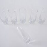 Set of six glasses, Italian design, 1960s, made in Italy