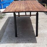 Industrial iron and wood table