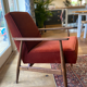 Vintage polish armchair 300-190 in velvet from mid century