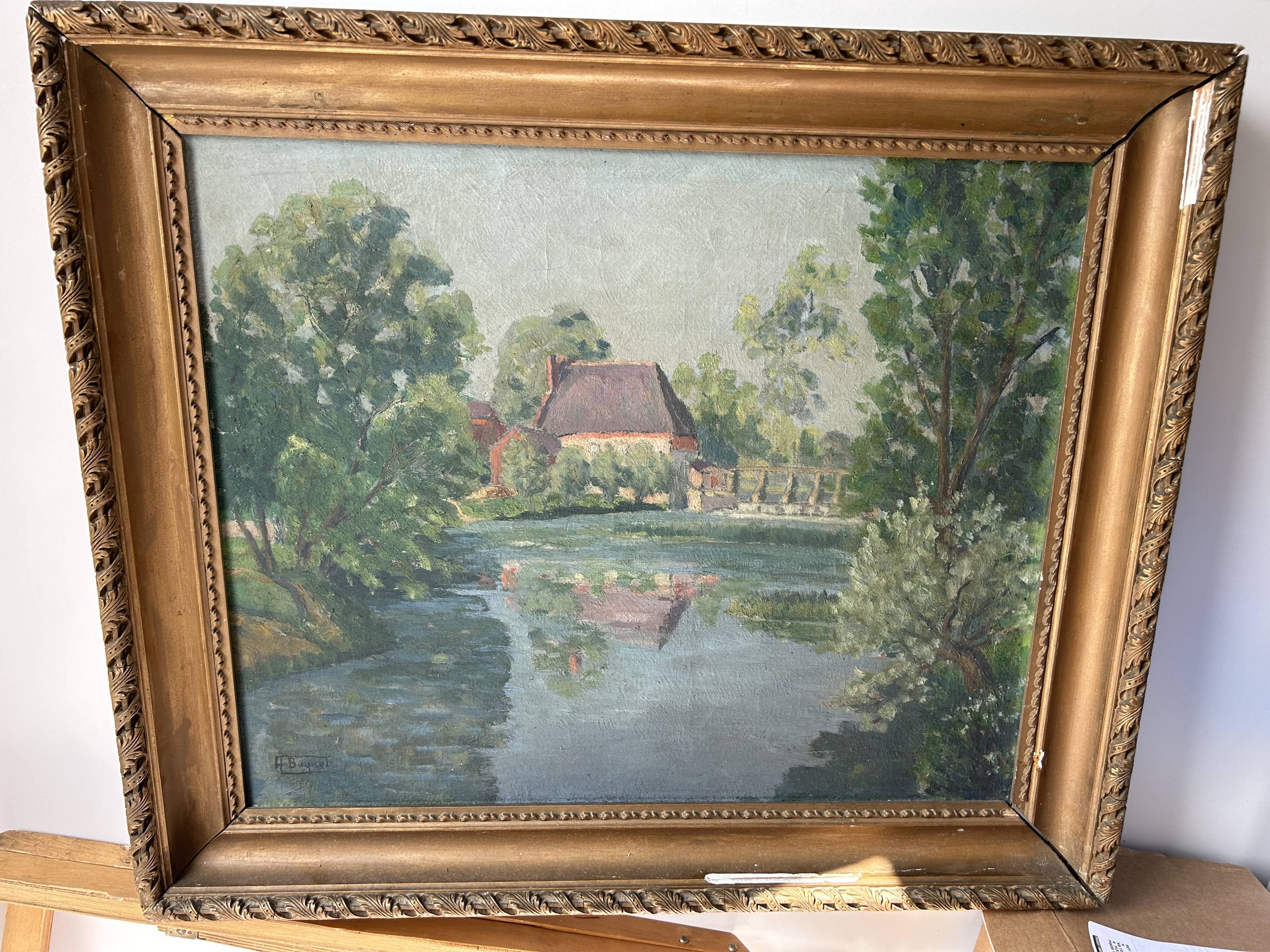 Signed painting H Boquet