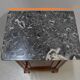 Bedside table in solid walnut with Marble Ste Anne, 1900