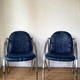 Souvignet chairs tubular chrome vintage modernist