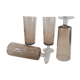 4 flutes in smoked glass 1970s