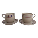 Set of 2 Basque stoneware breakfast cups AMATXI
