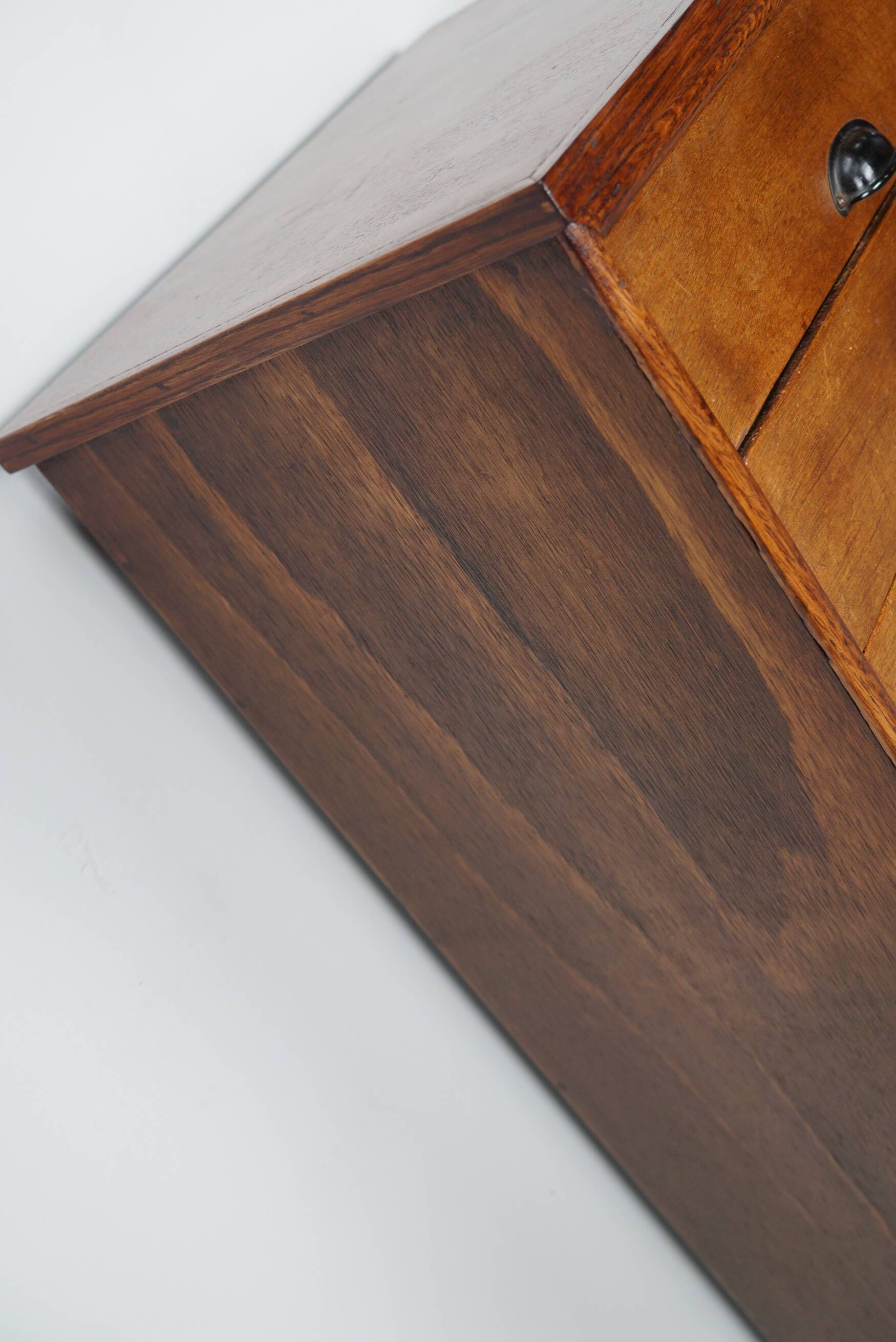 Vintage Dutch Poplar Apothecary / Filing Cabinet, 1950s