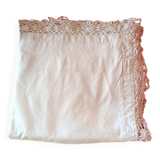 Large pillowcase. Handmade lace surround.