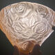 Art Deco wall lamp (1930) with rose patterns in molded pressed glass