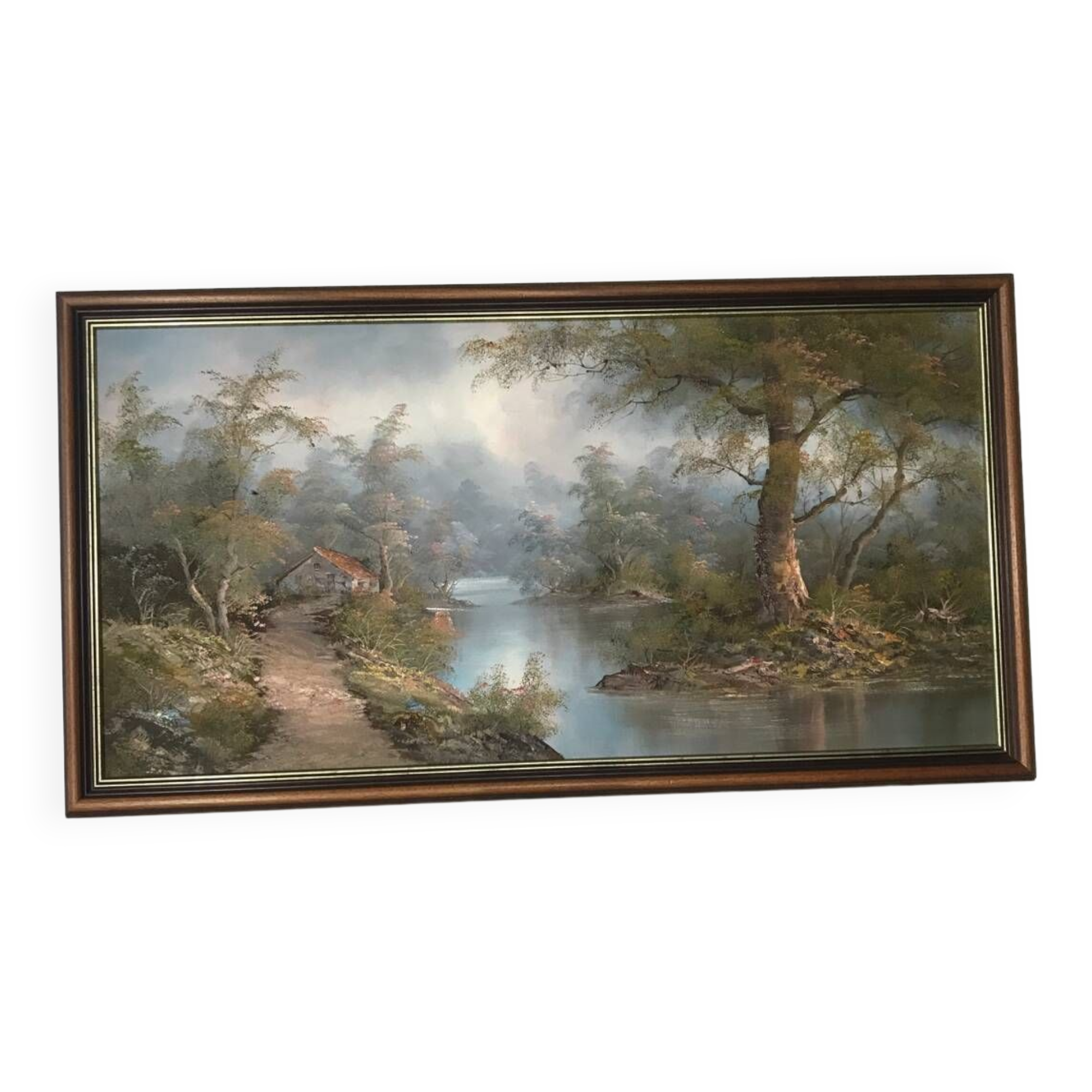 Large format landscape canvas painting