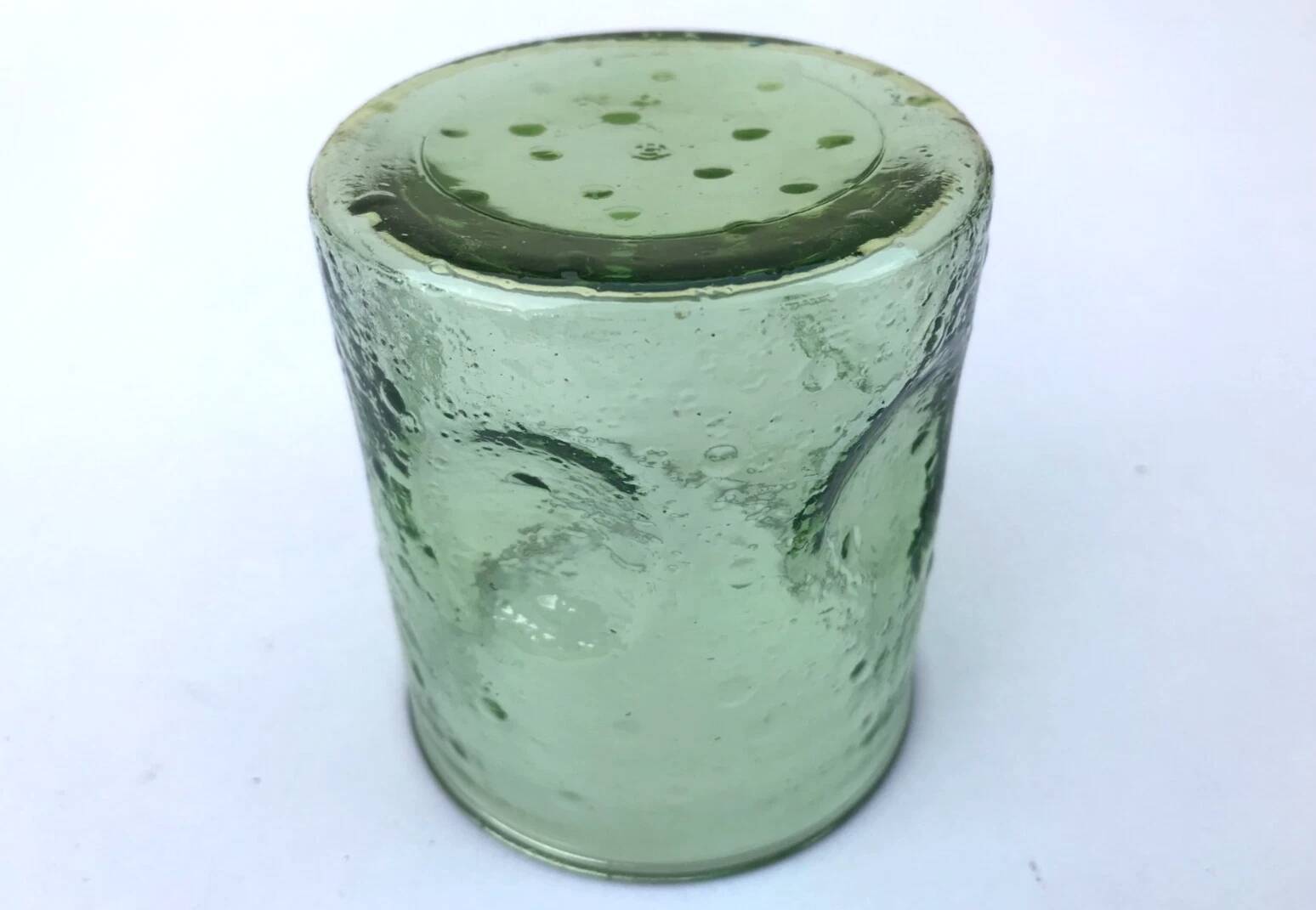 1970s (lot 2) 6 orangeade glasses Bubble and coloured glass