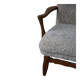 Viggo Boesen, high-back chair in oak and shearling lambskin, modern Danish design, 1950s.