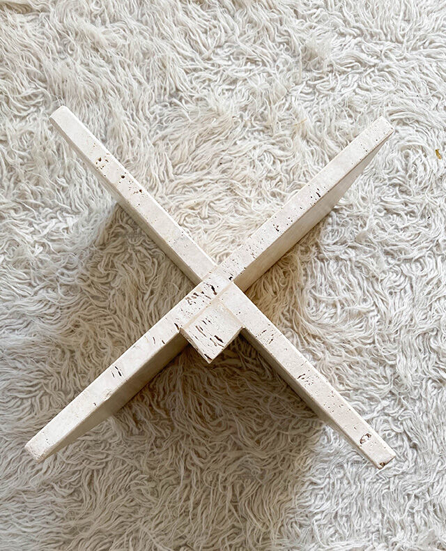 Travertine coffee table