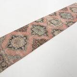 3x12 Rug For Hallway Dark Salmon  Persian Turkish Runner Rug, 82x364Cm SK 5242