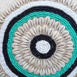 Housse de coussin Aussa avec deco en coquillages