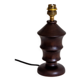 Turned wooden torch-shaped lamp base, 1930s/1940s