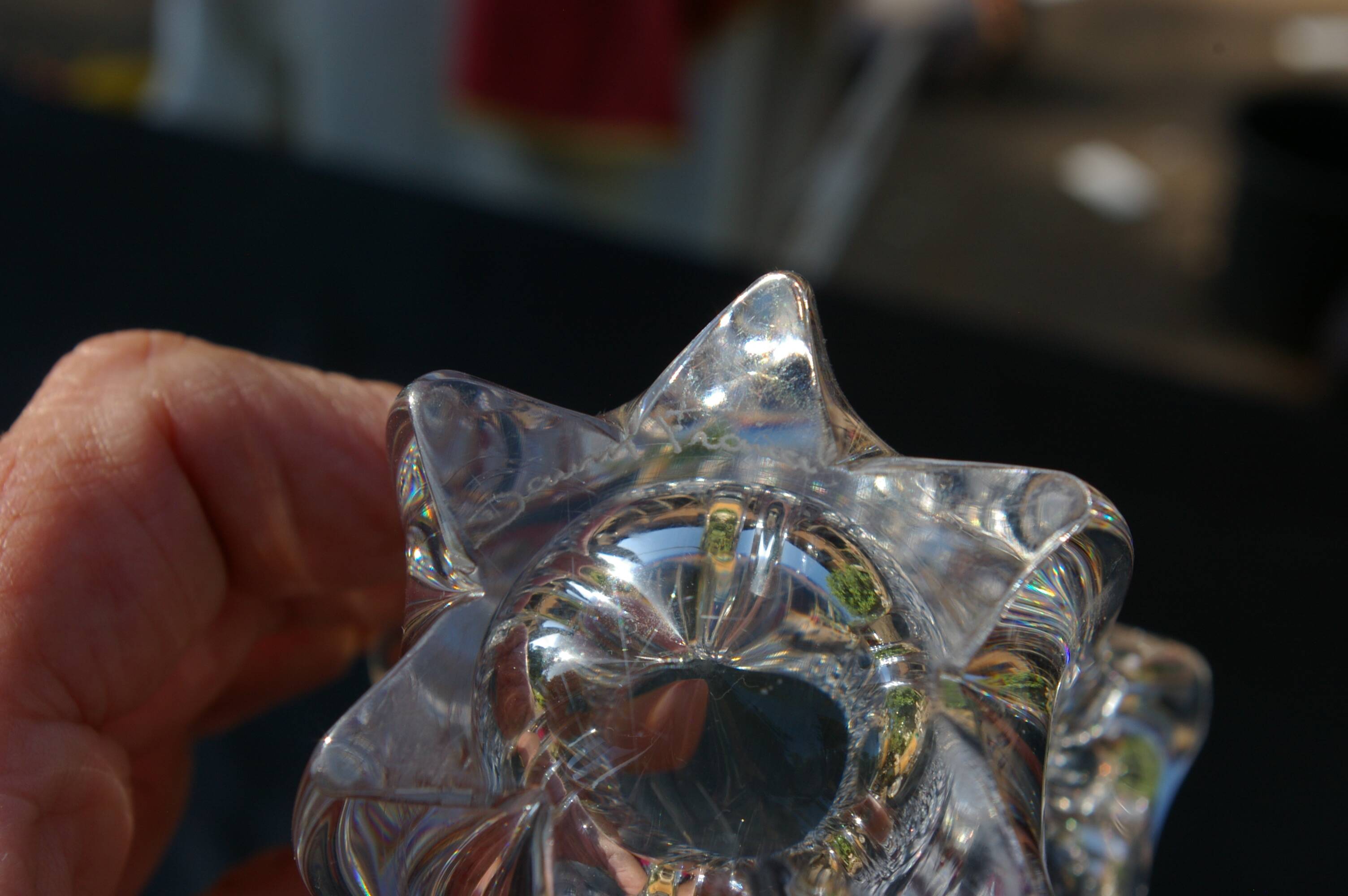 Petit Vase vintage en Cristal de Daum - H 8,5cm