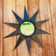 Antique metal sun mirror 70x70cm