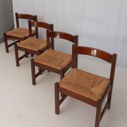 Set of 4 Torbecchia Chairs by Giovanni Michelucci for Poltronova, 70s