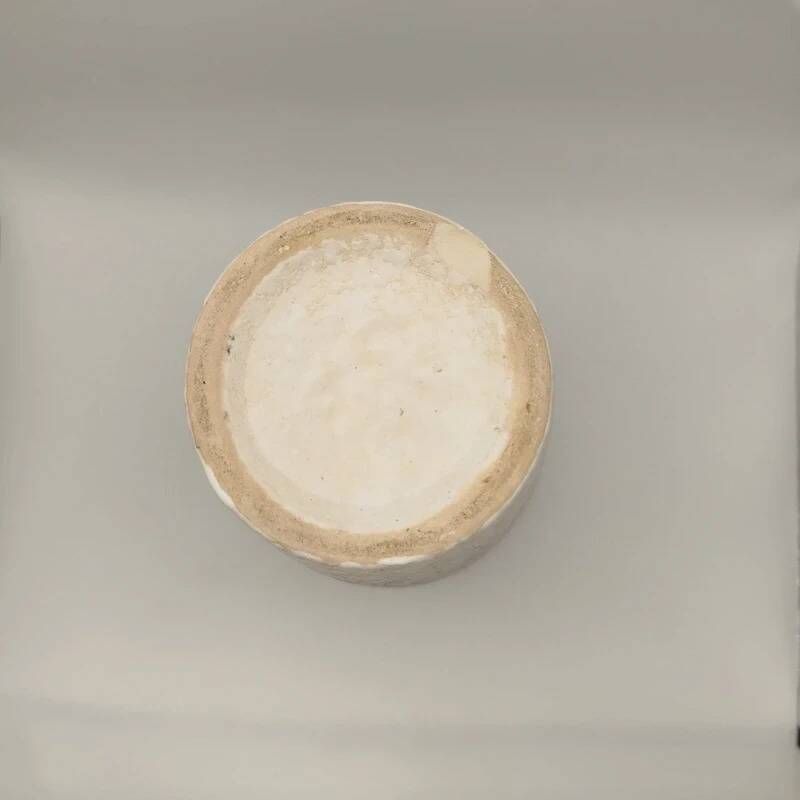Vintage ceramic vase with floral decoration in Vallauris style from the 1960s retro.