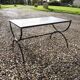 Antique cockfight ceramic coffee table
