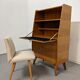 Secretary wooden and rattan office of the 50s/60s