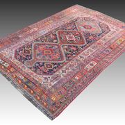 Antique Oriental Rug Iran Shiraz Tribes Khamseh: 3.00 X 1.85 Meters