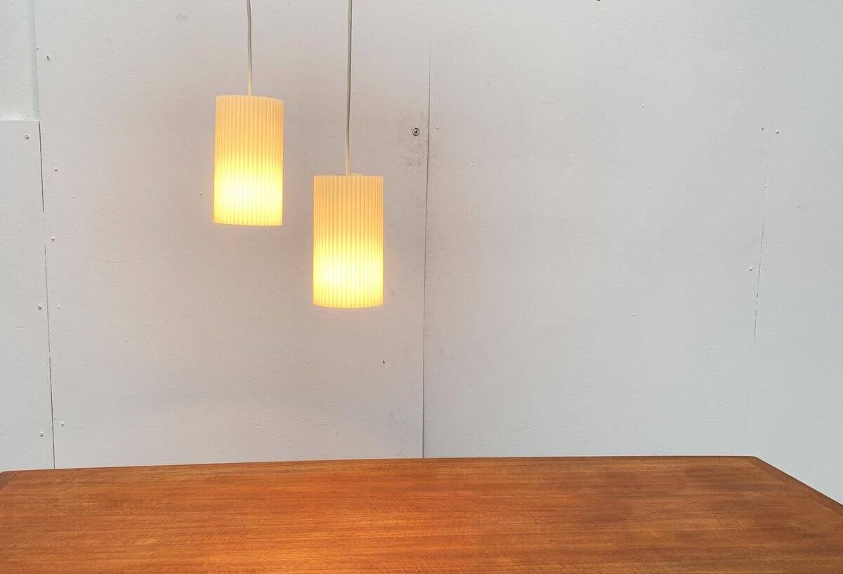 Modern mid-century German plastic suspension by Erco.