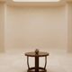 Round Art Deco coffee table in solid oak – 1930s-40s