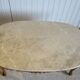 Oval coffee table - carved wood - white veined marble - Regency / Louis XV style