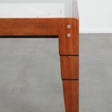 Beautiful Art Deco design coffee table with a glass top