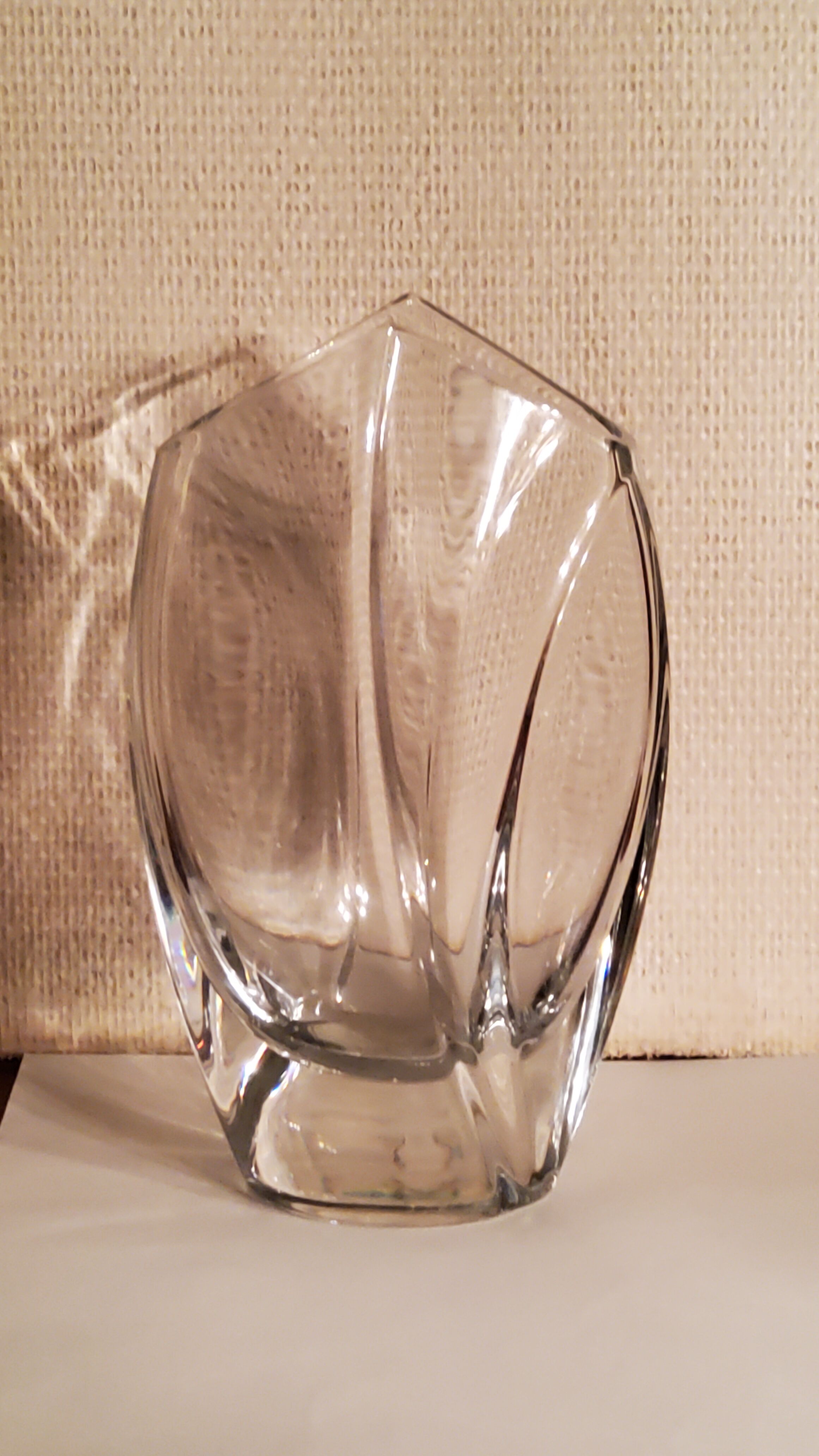 Baccarat vase signed Robert Rigot model Giverny 28cm