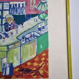 Lithograph, "Montparnasse", artist's proof, numbered signed, 76 x 55 cm