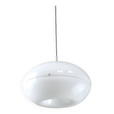 Italian Space Age Big White Doughnut Lamp, 70s