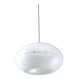 Italian Space Age Big White Doughnut Lamp, 70s