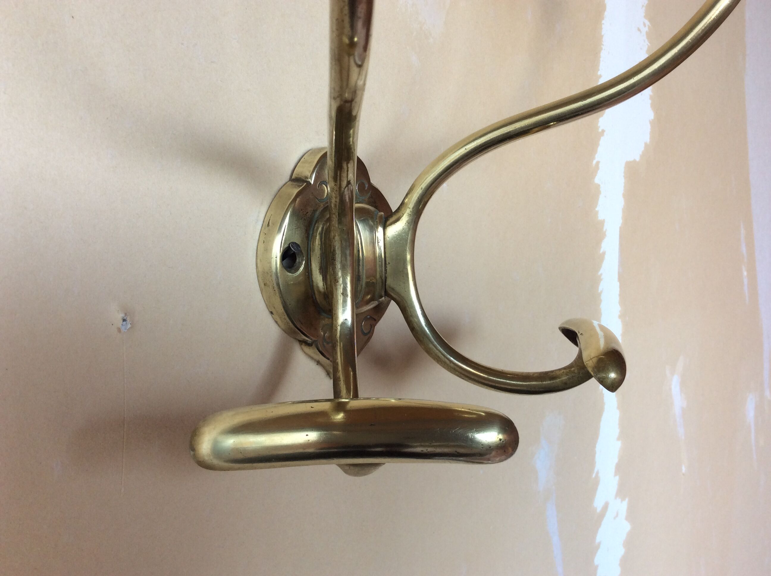 Vintage brass coat rack