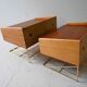 Pair of 1950s Scandinavian wall-mounted nightstands