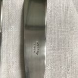 Twelve Art Deco horn and silver knives