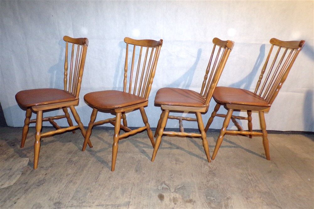 Set of 4 Baumann chairs stamped