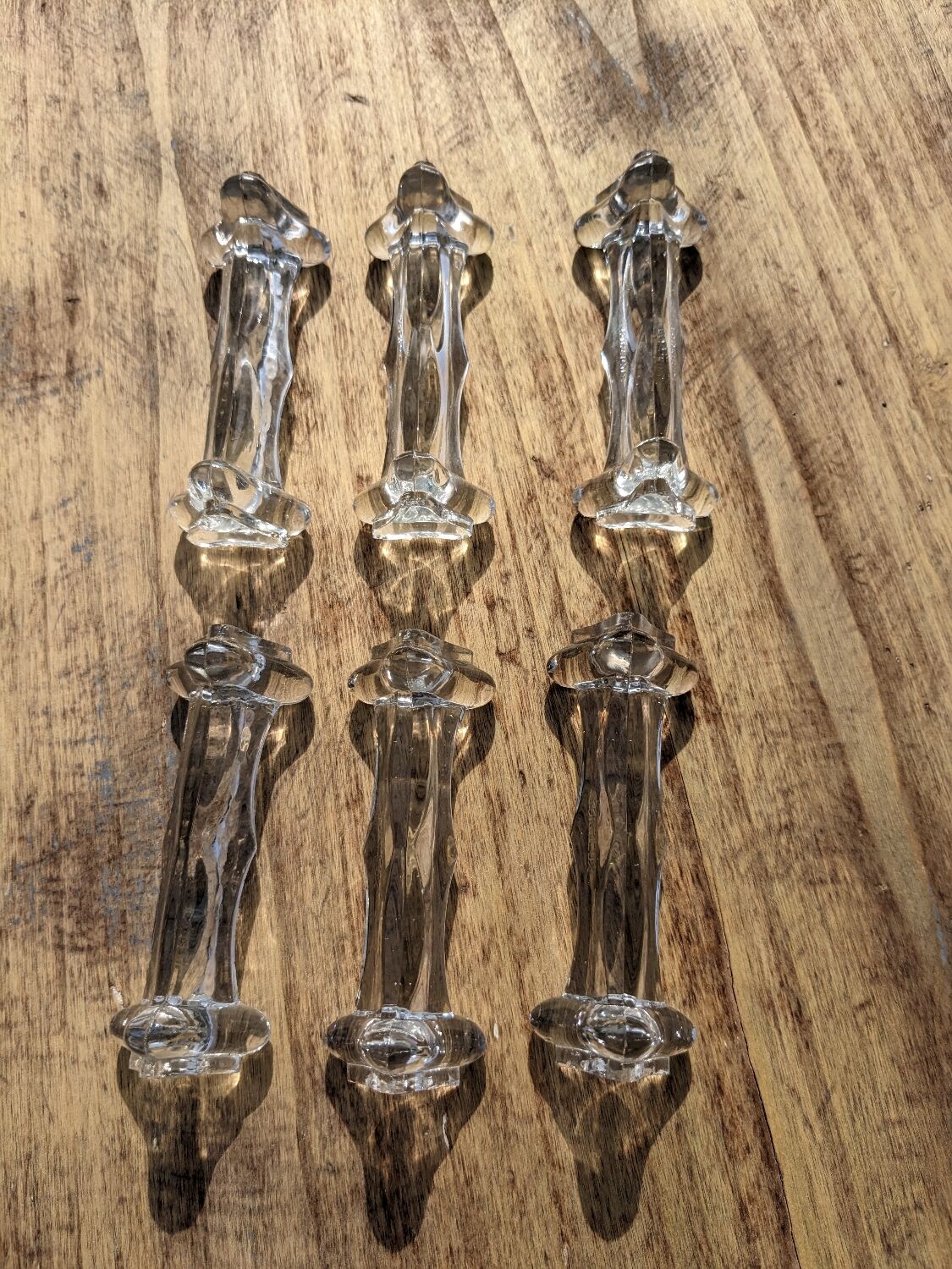 Set of 6 crystal knife holder