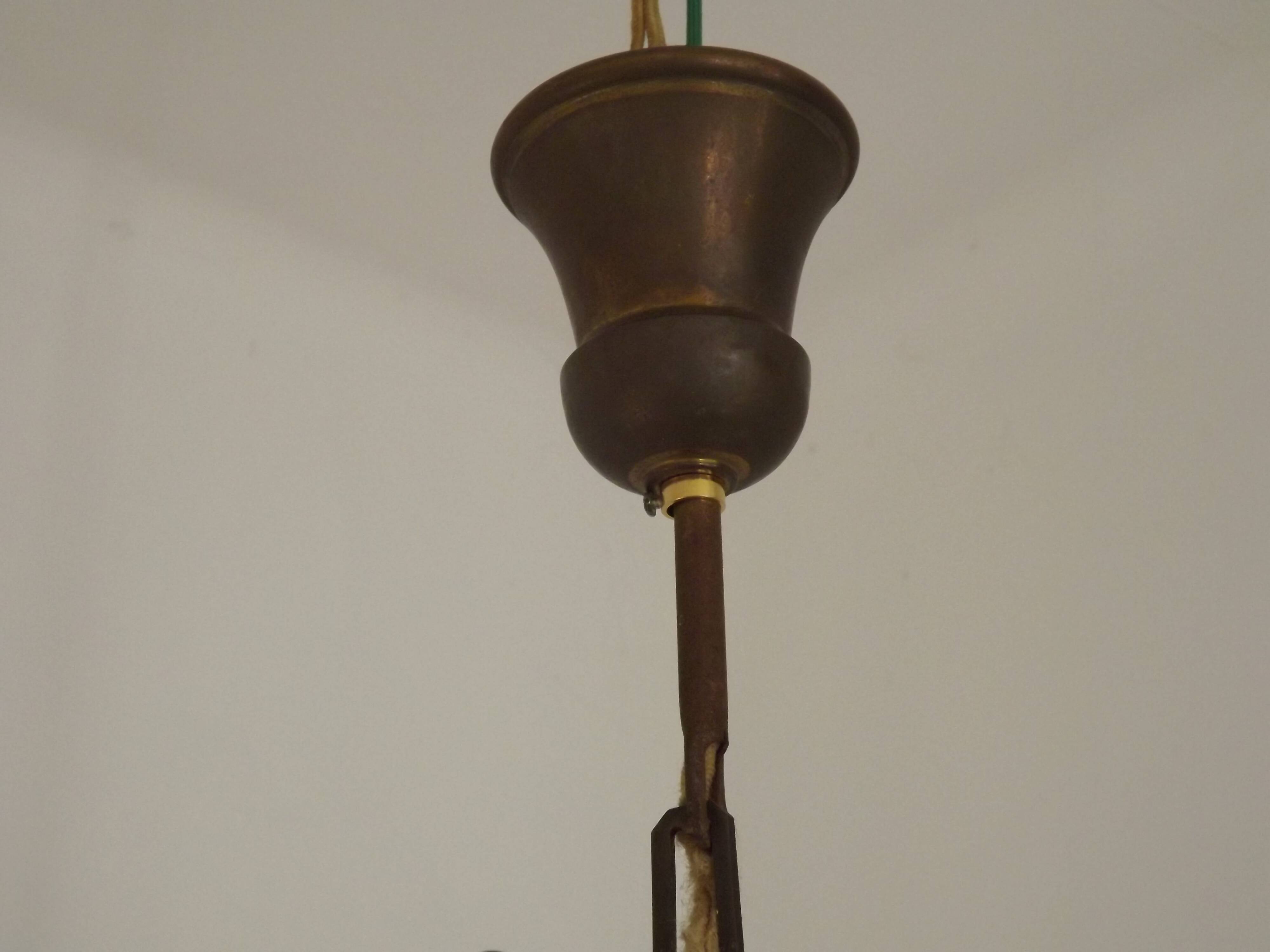 Lustre Rococo 8 lights in glass and antique bronze crystal 5199