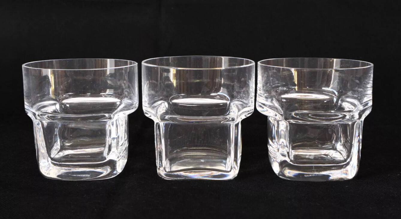 Glass service for 6, 17 pieces Sergio Asti for Arnolfo di Cambio.