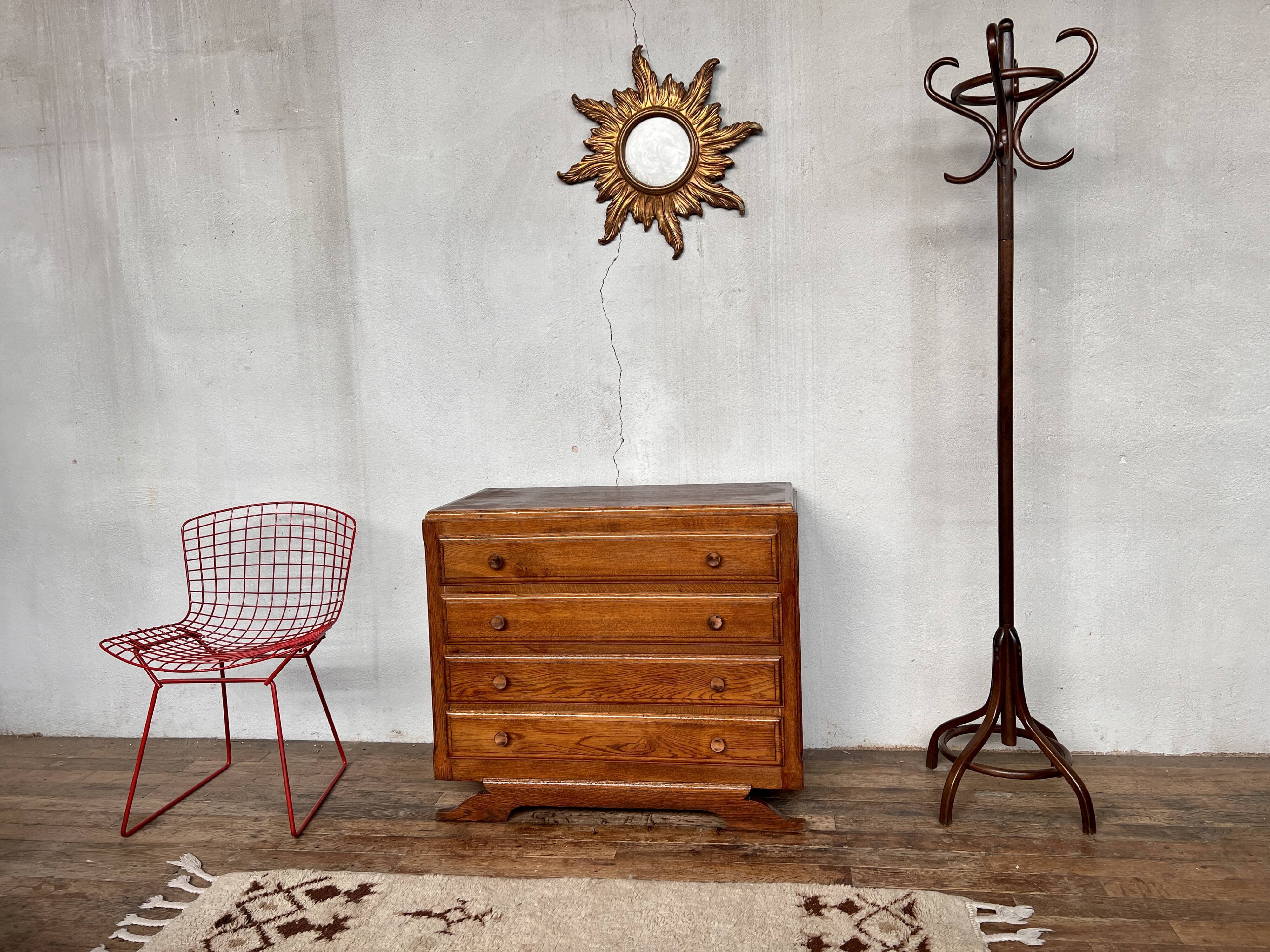 Commode style art deco 1950 1960 handles pink brass