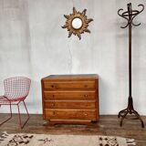 Commode style art deco 1950 1960 poignées rose laiton